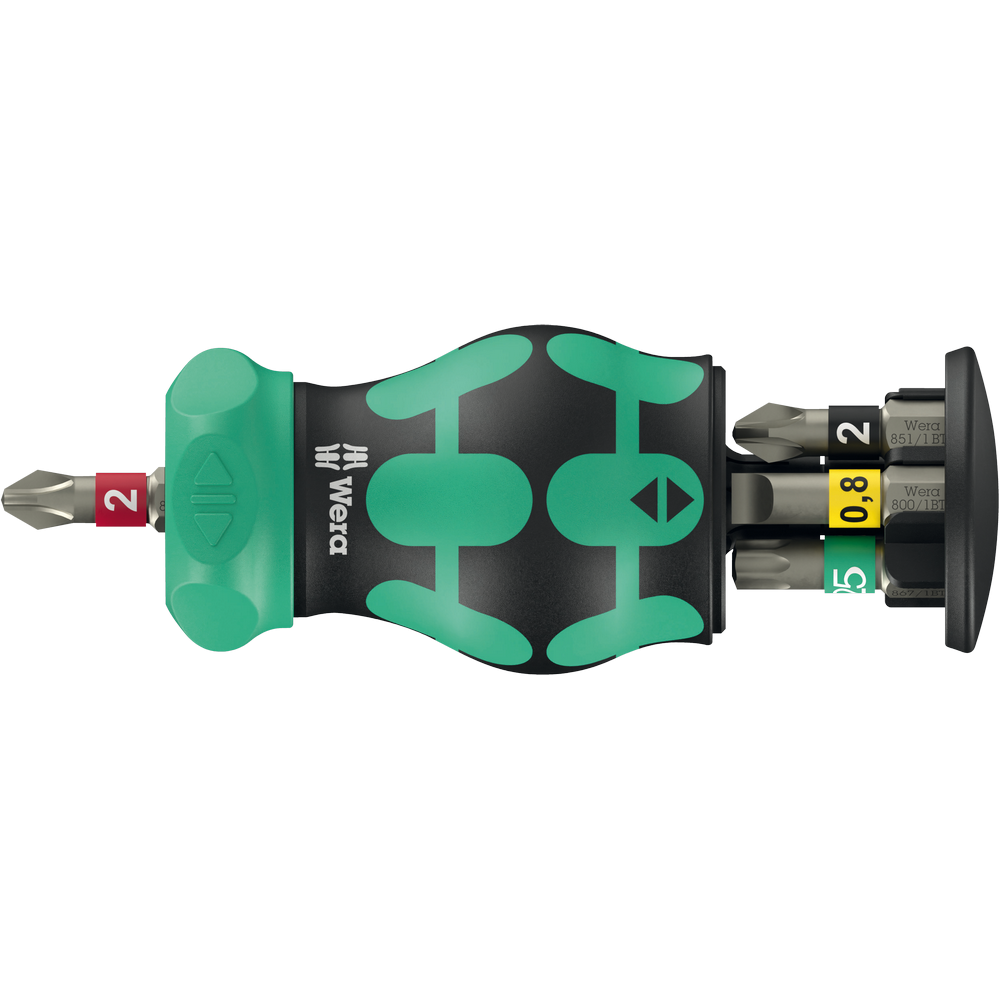 Отвертка с трещеткой Wera с магнитным держателем 1/4'' магазин с битами в ручке PH/PZ/SL/Torx 05008892001 Одесса - изображение 1