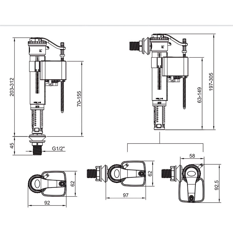 Комплект арматури Koer KT-0301-1/2"    ( KR5058 ) 21835 Харків - фото 7