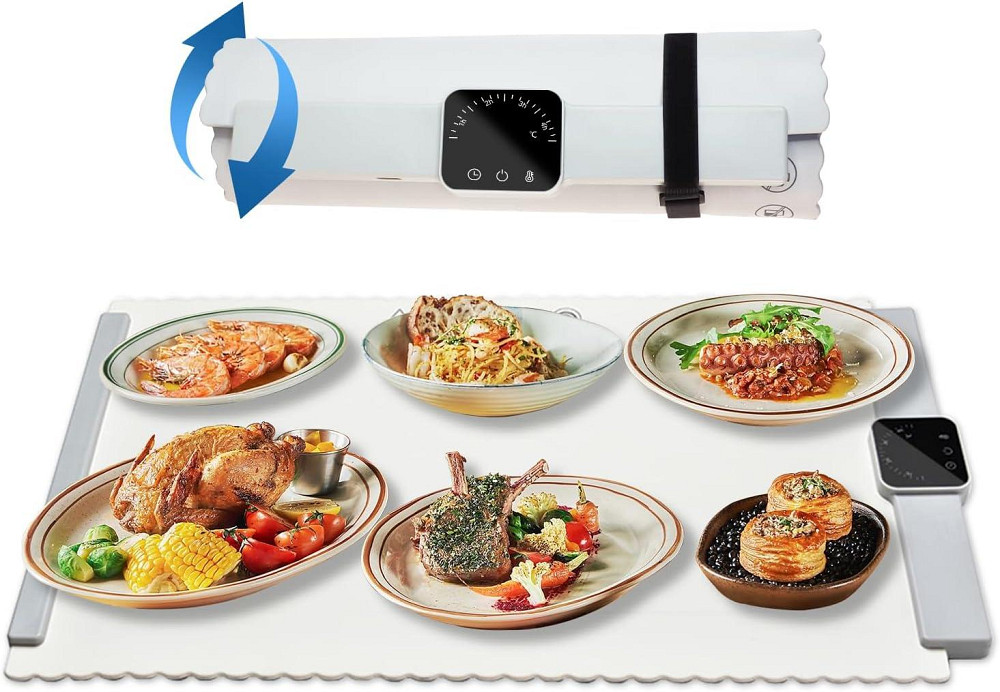 Портативний силіконовий килимок для підігріву їжі S - 501 66*39см Луцьк - фото 1