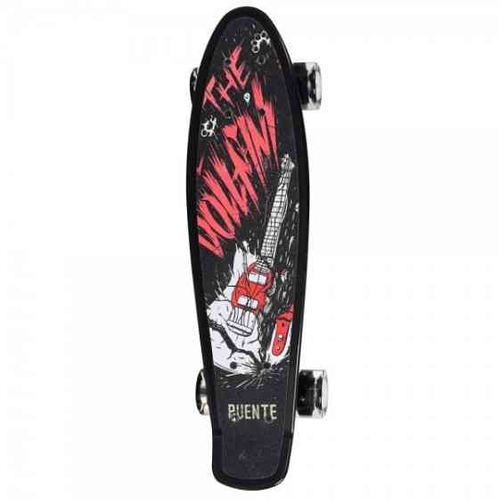 Скейт Пенни борд для детей MS 0298-1_3 Скейтборд со светящимися колесами ABEC 7 алюминиевая подвеска, Черный Каменец-Подольский