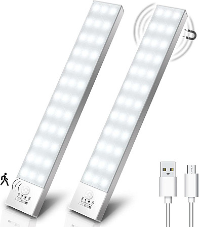 Светильник OUILA с датчиком движения 23см, LED USB, 3 режима, диммируемый, для шкафа, кухни, коридор Киев - изображение 1