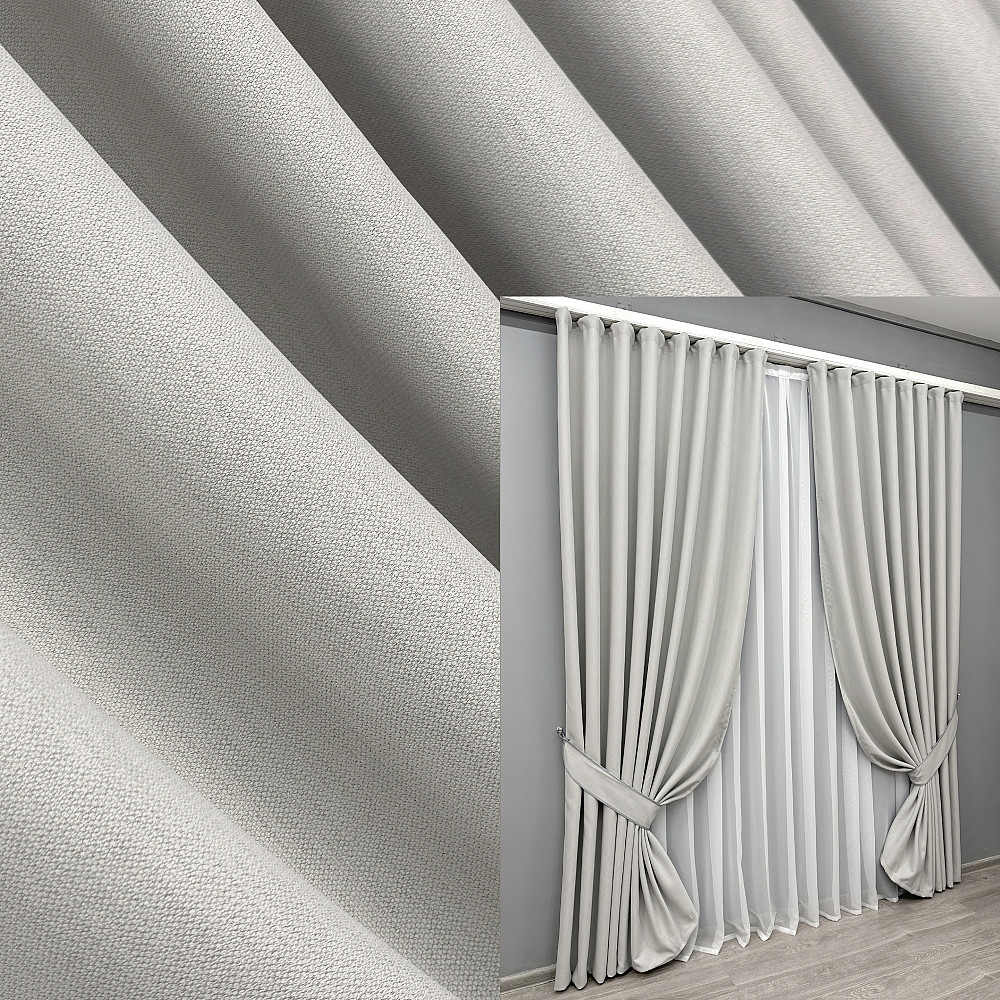 Комплект штор VR-Textil Блэкаут двусторонний Scandi № 1898ш Пепельный 200х270 см 2 шт (32-257) Киев - изображение 1