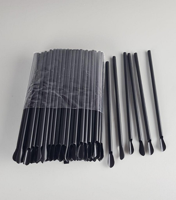 Трубочка d5,8-21 см "Лопатка" чорна (Лч 50*100) (100 шт.) Харків - фото 2