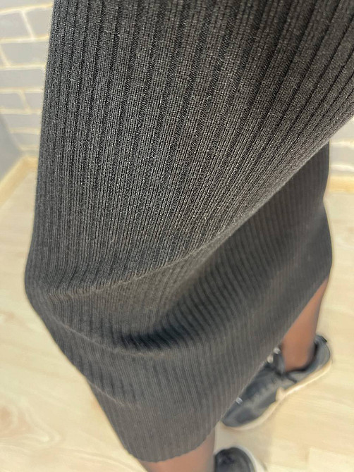 Юбка женская My fashion 6016 вязка рубчик ровная с ремнем 44-48 черная, черный, 44-48 Киев - изображение 20