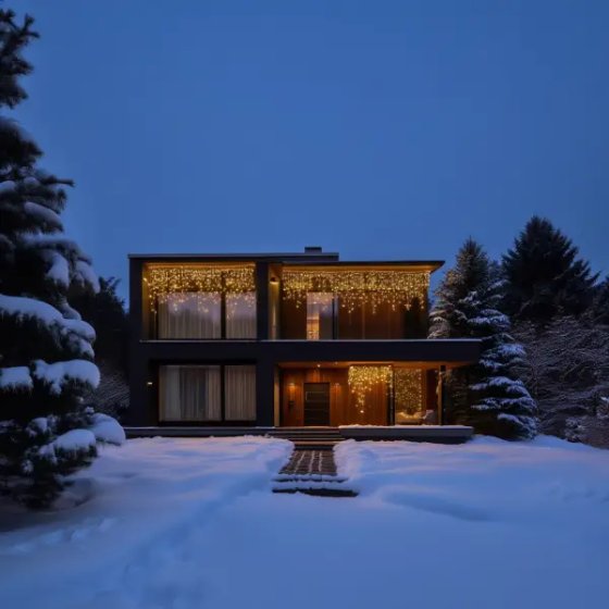 Вулична гірлянда Бахрома 20 м 335 LED білий провід Жовтий 20MWY Київ