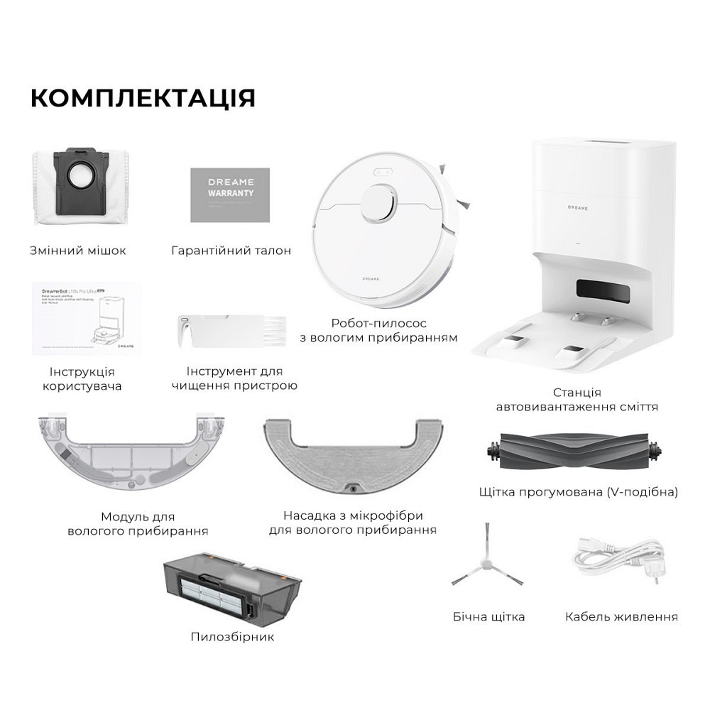 Робот-пилосос Dreame Bot D10 Plus Gen 2 White (RLD32GD) ( white ) Харьков - изображение 12