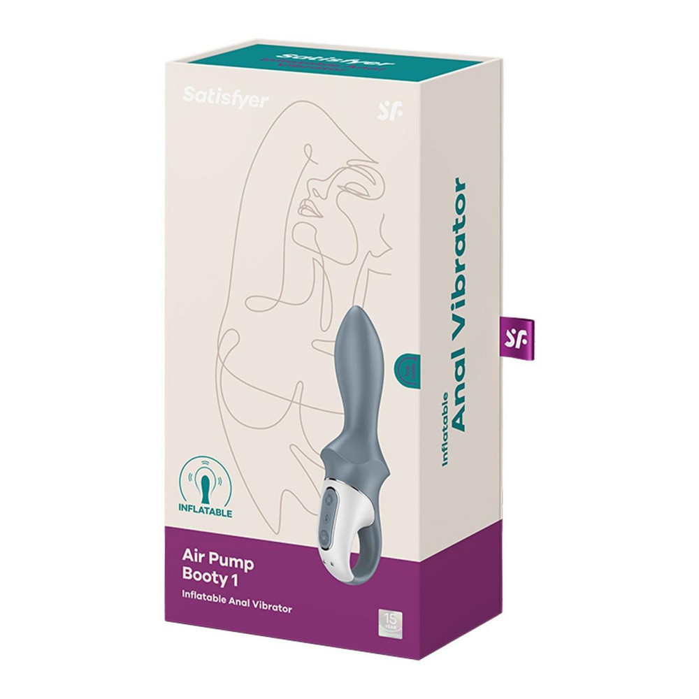 Анальний надувний вібратор Satisfyer Air Pump Booty 1, гнучкий стовбур Sex Aura Київ - фото 6