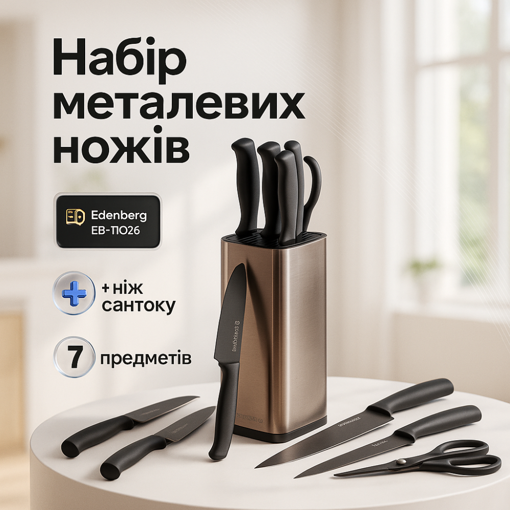 Хорошие ножи для поваров, Набор ножей красивый и универсальный, Красивые кухонные ножи FQ-88 Львов - изображение 12