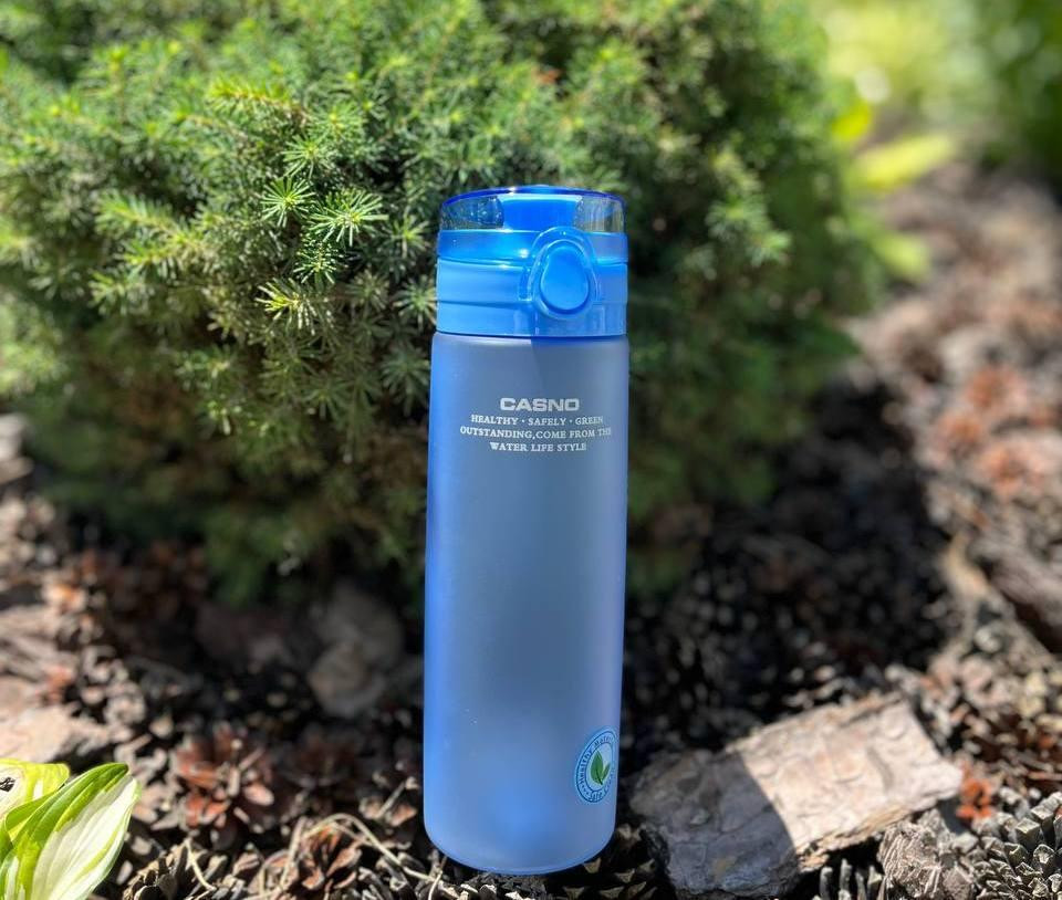 Пляшка для води CASNO 650 мл KXN-1157 Блакитна Каменское - изображение 5