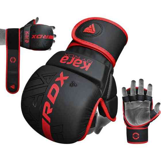 Рукавиці для ММА (Греплінгові рукавички) RDX F6 KARA Matte Red Plus Кам'янське