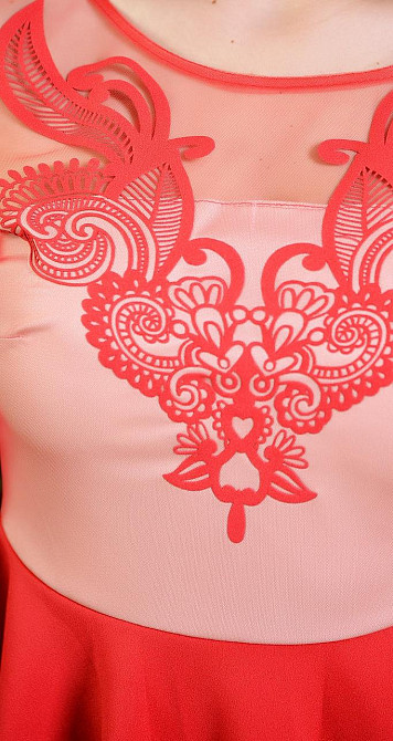 Красивое красное платье с пышной юбкой (42) Киев - изображение 4