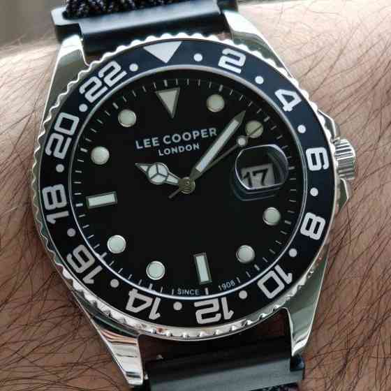 Годинник чоловічий водостійкий Lee Cooper Daytona Vibe Black (2 ремінці) Вінниця