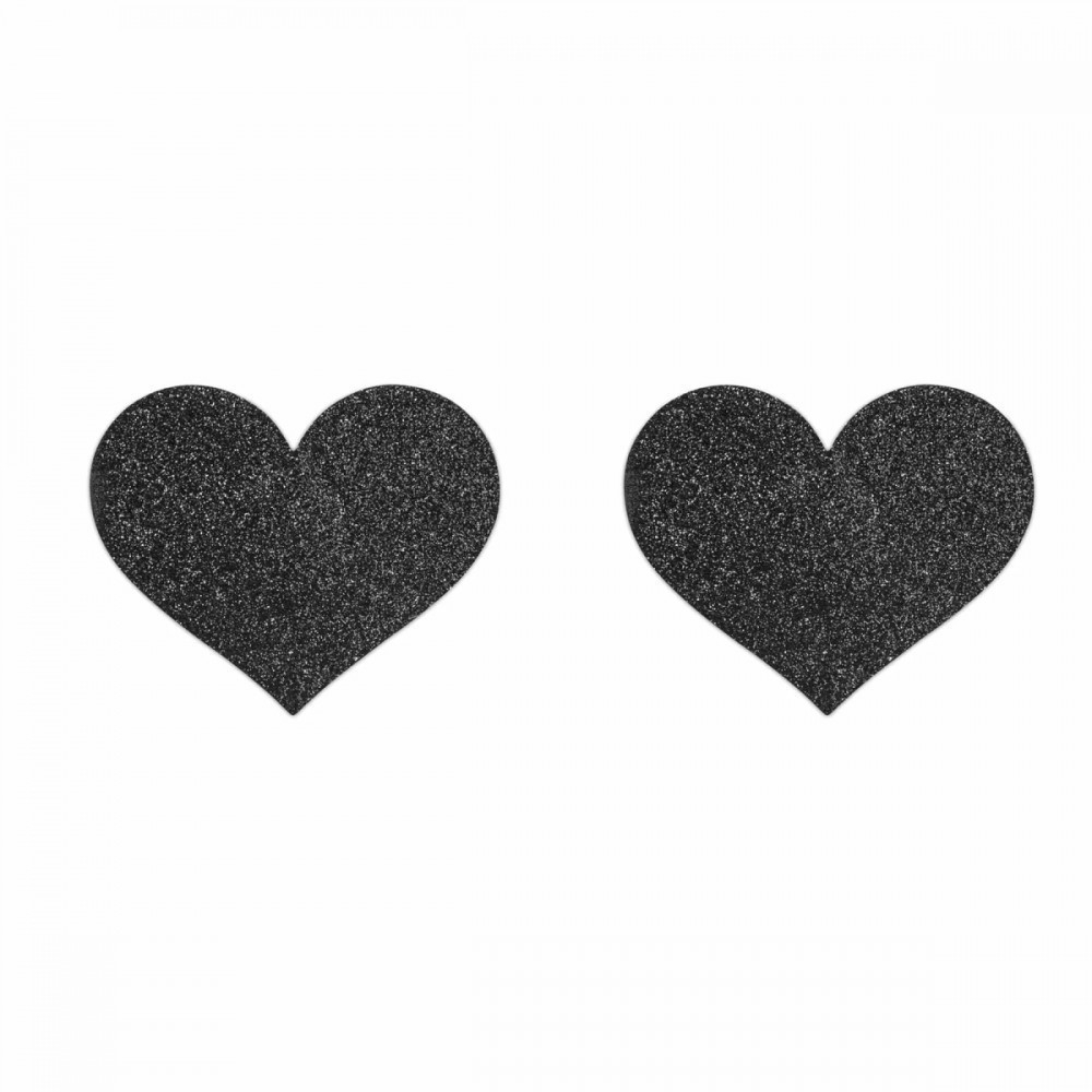 Прикраса для грудей Flash - Heart Black Bijoux Indiscrets Sex Aura Київ - фото 3