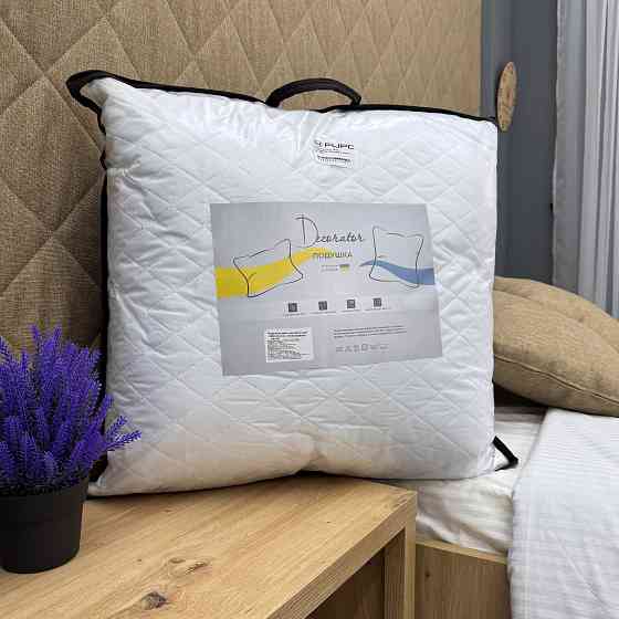 Подушка для сну гіпоалергенна Decorator Ultra Sonic 70x70х20 см, колір білий (84-095) Київ
