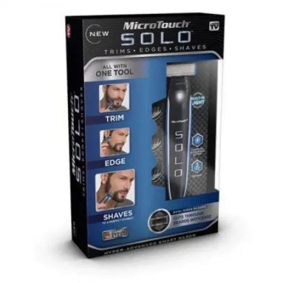 Мужской триммер Micro Touch Solo, Машинка для стрижки бороды 3 в 1 Коломыя