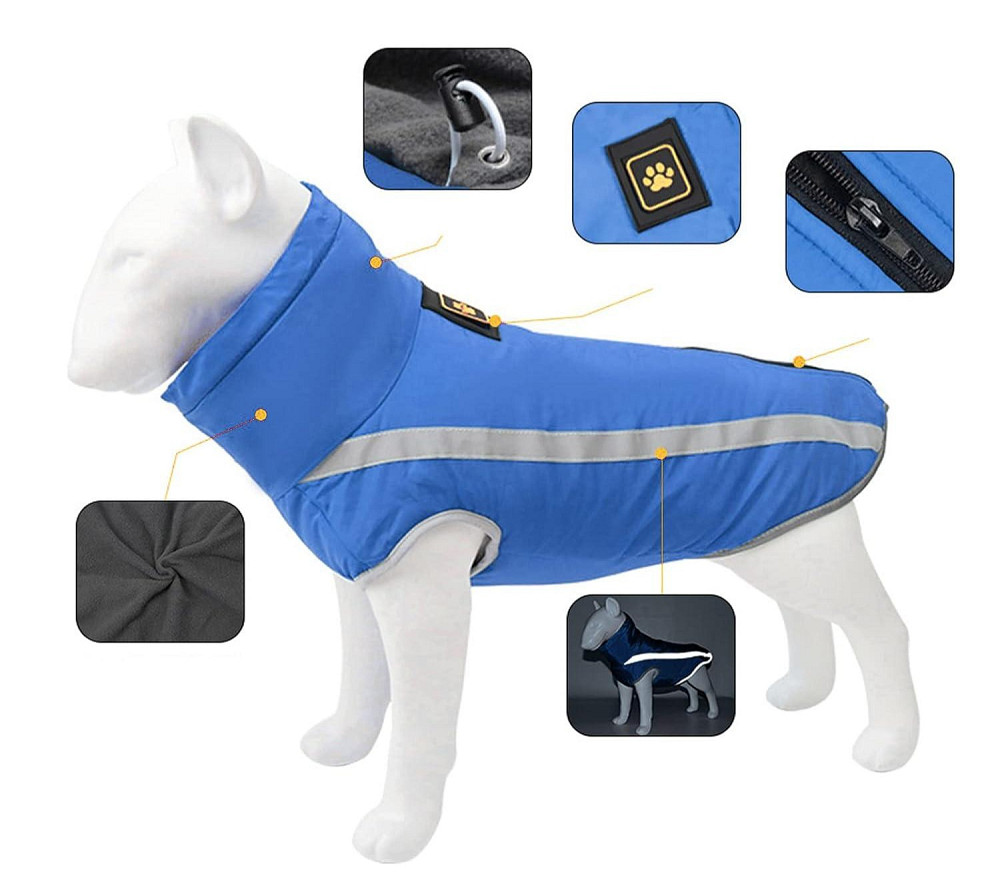 Зимова світловідбиваюча курточка для собак 4XL 20-26кг Луцьк - фото 1