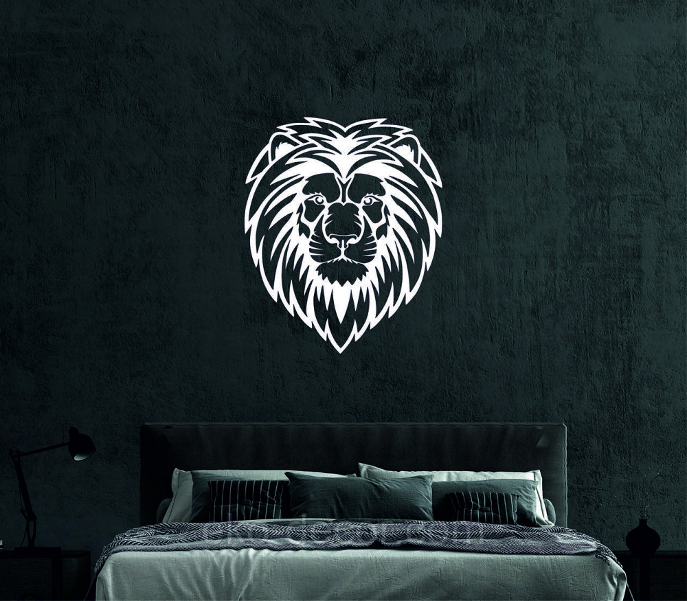 Декоративное настенное Панно «Лев» Декор на стену 90*76 см, Белый Киев - изображение 4