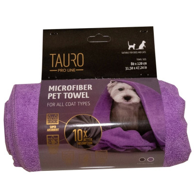Рушник для тварин Tauro Pro Line з мікрофібри 60х90 см бузковий (TPL63397) Вінниця - фото 1