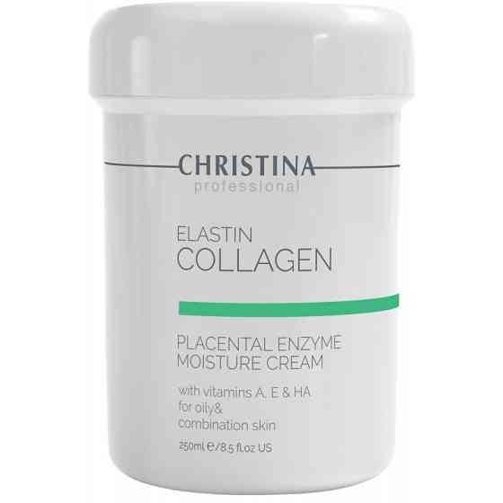 Зволожувальний крем для жирної шкіри Christina Elastin Collagen Placental Enzyme Moisture Cream 250 мл Дніпро