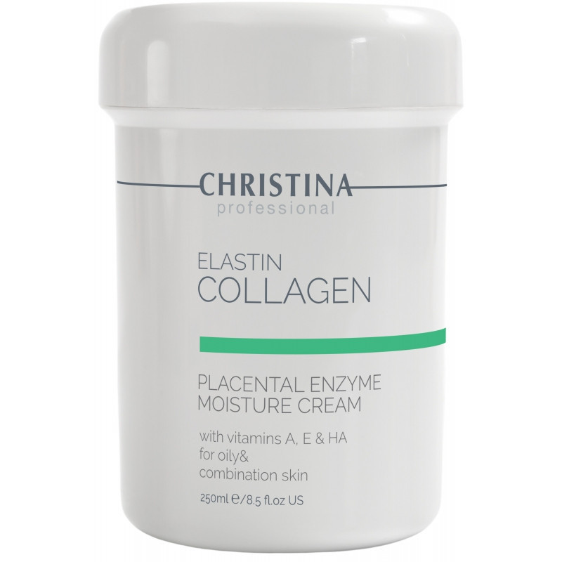 Зволожувальний крем для жирної шкіри Christina Elastin Collagen Placental Enzyme Moisture Cream 250 мл Дніпро - фото 1