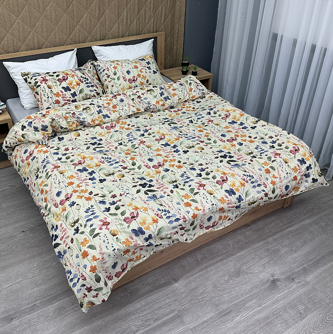 Комплект постельного белья, Decorator Bloomy Полуторный 145х215 с цветочным принтом (88-006) Киев - изображение 1