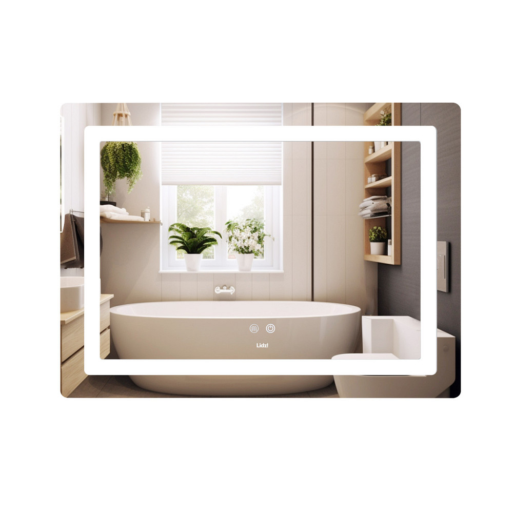 Дзеркало Lidz Kubis (KU2) 900х700 з LED-підсвіткою Touch, з антизапотіванням, з димером, рег. яскравості LD78LF904907048452 Київ - фото 1