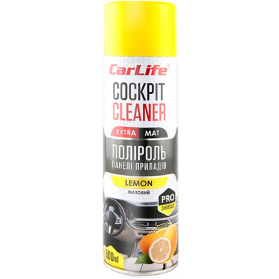 Автополироль CARLIFE Cockpit Cleaner EXTRA MAT Лимон 500мл (CF521) Винница - изображение 1