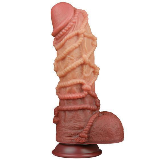 Фаллоимитатор - Dual-Layered Silicone Cock With Rope 10.5