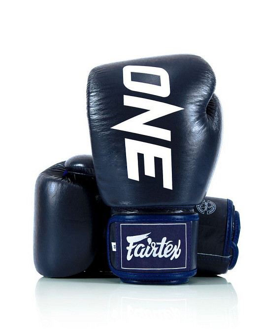 Боксерські рукавиці Fairtex BGV1-ONE (натуральна шкіра) Blue 12 унцій Київ - фото 8