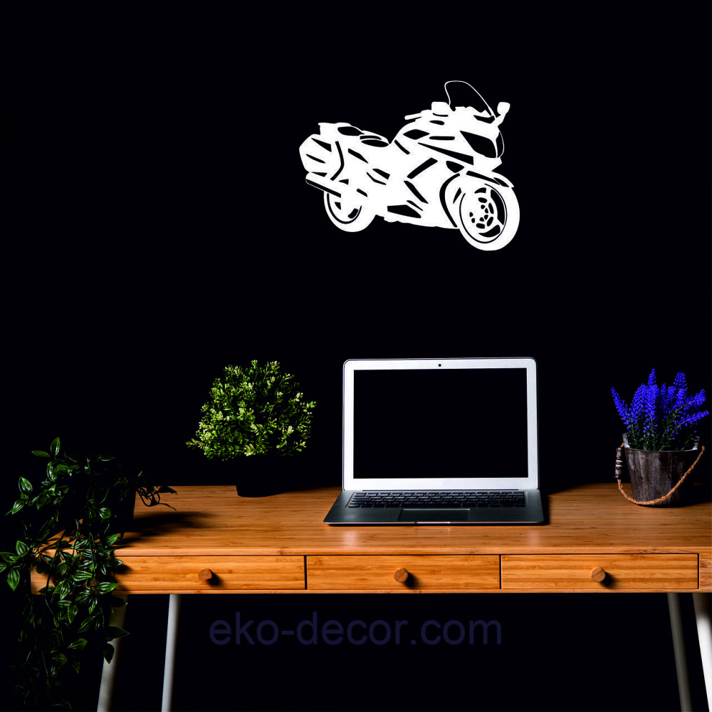 Декоративное настенное Панно «Мотоцыкл» Декор на стену 90*69 см, Белый Киев - изображение 5