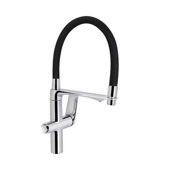 Смеситель для кухни Qtap Vlasta New с гибким изливом и подключением к фильтру QTVLA364CRM45648 Chrome Киев