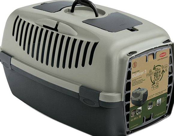 Контейнер-переноска "Stefanplast Gulliver 3" 61 х 40 х 38 см, з пластиковими дверима Київ - фото 1