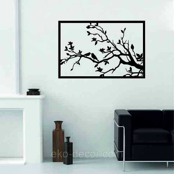 Декоративное настенное Панно «Весна» Декор на стену 110*73 см, Черный Киев