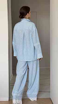 Жіночий домашній комплект трійка Блакитний S Харків