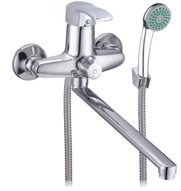 Смеситель для ванны Zerix LUN7 279 с длинным изливом ZX0430 Харьков - изображение 1