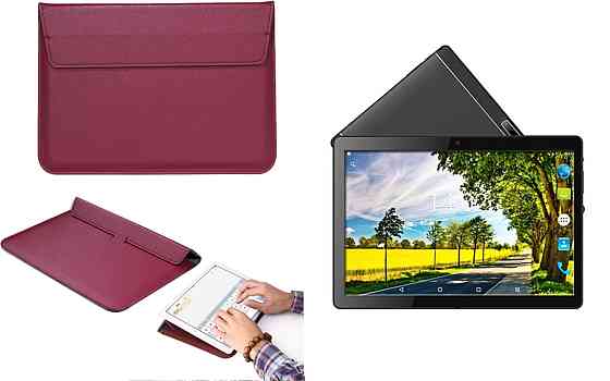 Чохол-конверт VitoCase для Hoozo X1001 Full HD, X1001 Lite Full HD, з функцією підставки для планшета Бордовий Київ