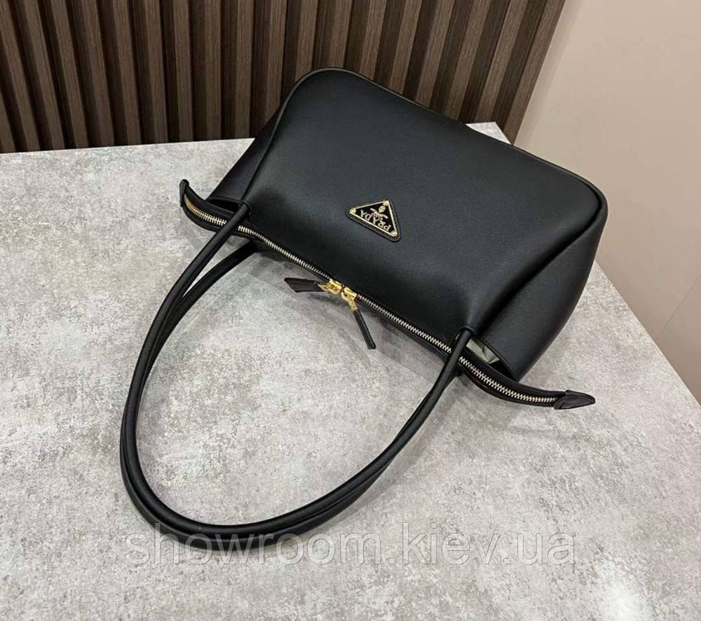Жіноча брендова шкіряна сумочка Pr0822 чорна Київ - фото 5