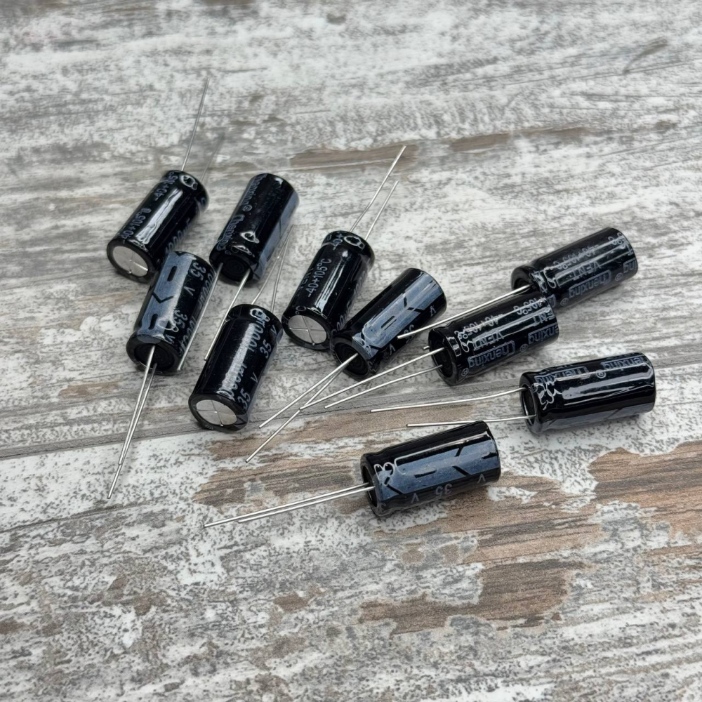 Конденсатор електролітичний алюмінієвий 1000мкФ 35В 105°C, набір 10шт, радіодеталі Київ - фото 5