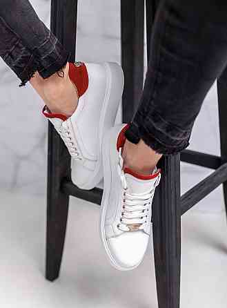 Abbi Кеди жіночі ABBI 21600 білий/червоний (весна-осінь, шкіра натуральна) (2724) лише 37р. Коломия