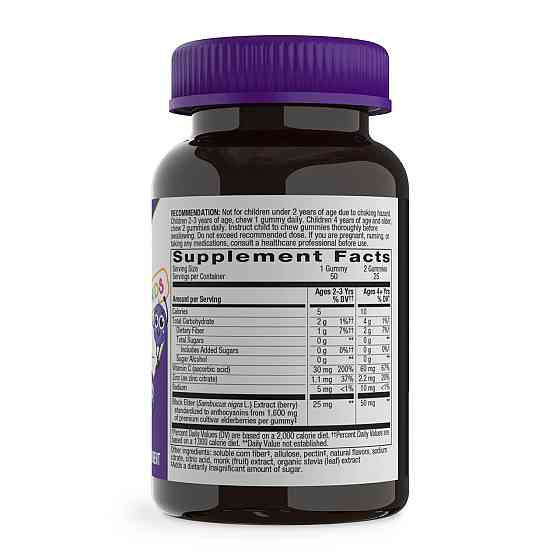 Самбукол для детей без сахара Nature's Way Sambucus Zero Sugar Kids 50 жев конф Киев