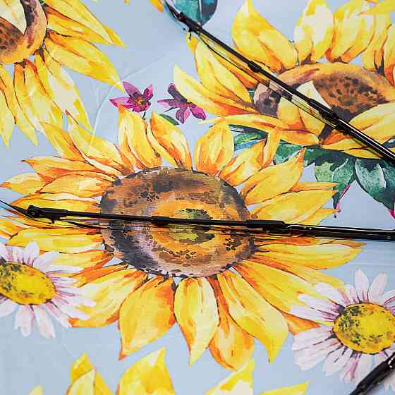 Елегантний механічний зонт з принтом, діаметр 100 см Київ