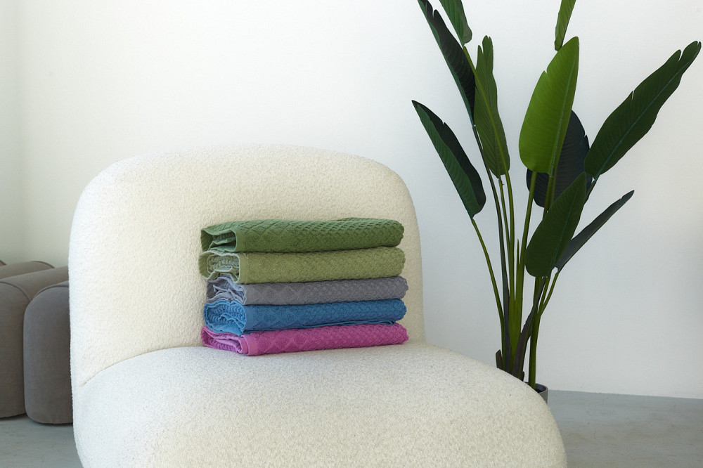 Махровое банное полотенце с подарочной ленточкой 70х140 550 г/м2, Клетка Черновцы - изображение 5