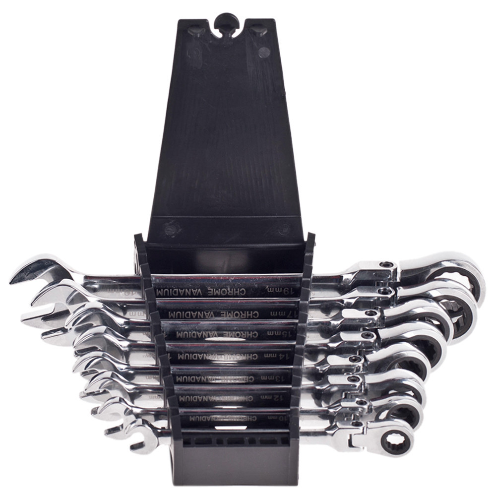 Набір ключів ріжково-тріскаткових 8шт з карданом 8-19 мм. ALLOID НК-2081-8K Вінниця - фото 1