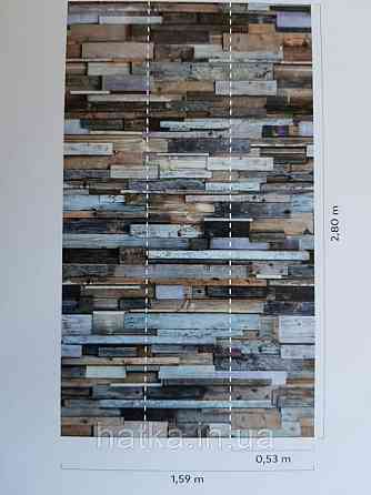 Шпалери вінілові Grandeco One roll one motif 2 EP6001 панно 3д лофт під камінь піщаник чорний сірий коричневий Київ