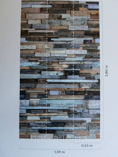 Обои виниловые Grandeco One roll one motif 2 EP6001 панно 3д лофт под камень песчаник черный серый коричневый Киев - изображение 3