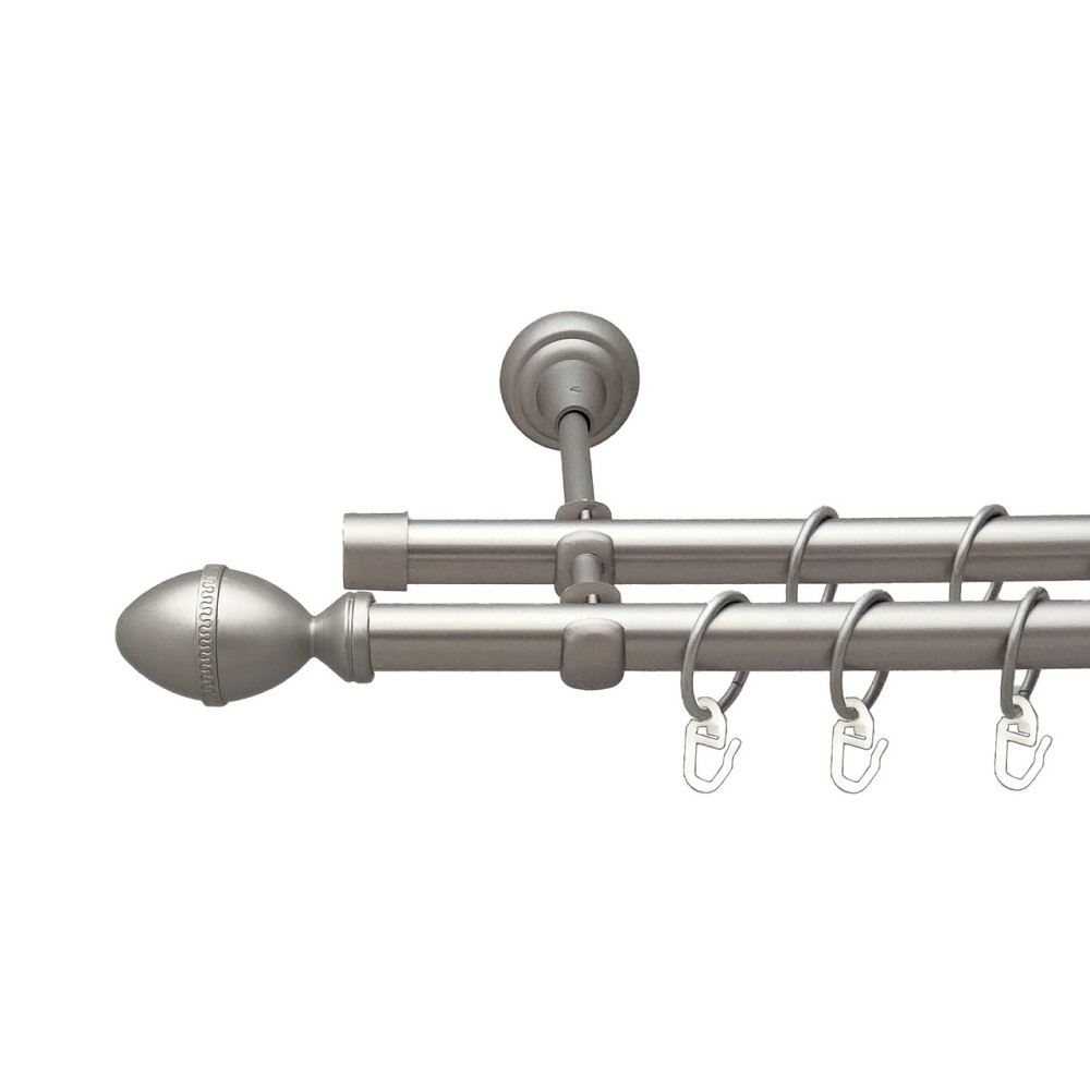 Карниз Orvit Фарже металевий дворядний відкритий Сатин 19\19 мм 160 см (00-00015348) Львів - фото 1