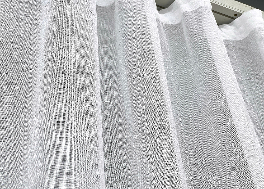 Тюль VR-Textil 1208т Івонна Льон Білий з срібним вкрапленням 380х270 см (42-0042) Київ - фото 8