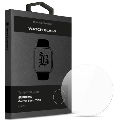 Стекло защитное Armorstandart Supreme Black Icon Garmin Fenix 7 Pro Clear (ARM84718) Винница - изображение 1