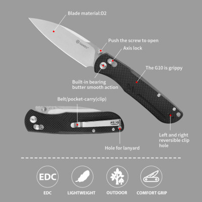 Нож Ganzo G771-BK Винница - изображение 2