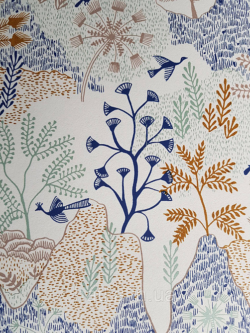 Шпалери флізелінові еко Khroma Zoom Bahia 0.53х10.05 м дерева кущі тварини риби абстракція різні кольори Київ - фото 9